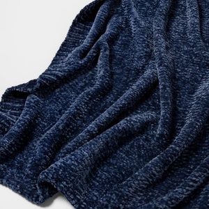 Project 62 shine chenille navy throw blanket